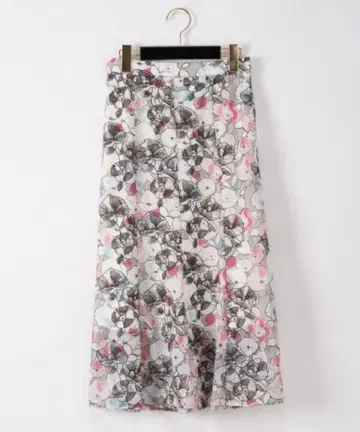 미사용 새상품 그레이스 콘티넨탈 플라워 프린트 머메이드 스커트 36