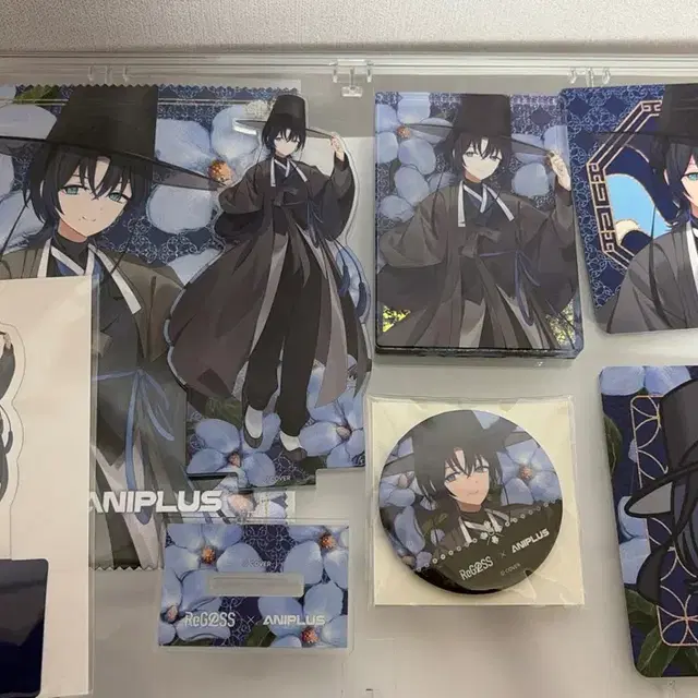 히오도시 아오 리글로스 애니플러스 콜라보 아크릴 스탠드 뱃지 특전 일괄