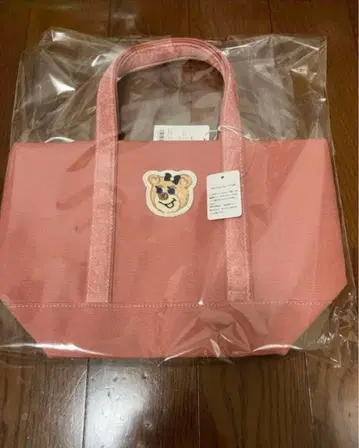 [ 미사용 새상품 ] 페이퍼 올드걸 와펜 토트백 핑크 스몰