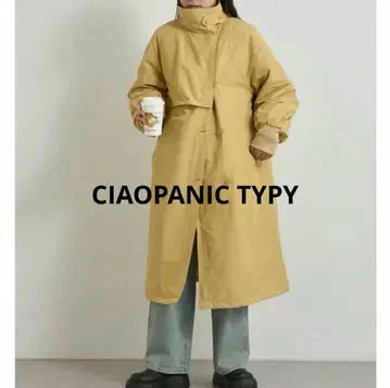 CIAOPANIC TYPY 2WAY 스탠드 카라 볼륨 롱 코트