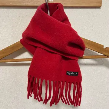 아그네스 베어 agnes b. 레드 프린지 머플러 머플러