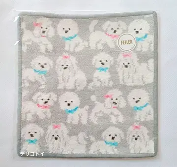 FEILER 페이러 손수건 모후모후 완찬 새상품 미사용 그레이