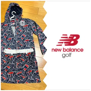 뉴발란스 지퍼 후드티&스커트 스니커즈 패턴 골프웨어 여성용