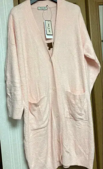 새상품 PAUL & JOE 핑크 롱 가디건 M~L 포근함