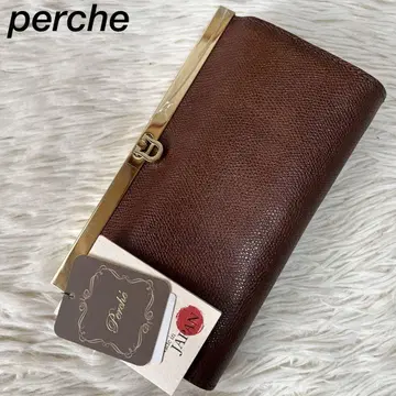 [ 미사용 새상품 ] 페르케 히메지 가죽 엠보 오코시 금장 장식 장지갑