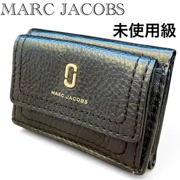[ 미사용급 ] 마크제이콥스 3단 폴더형 지갑 블랙 가죽 대용량