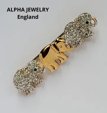 빈티지 ALPHA JEWELRY 알파 코끼리 브로치 주얼리
