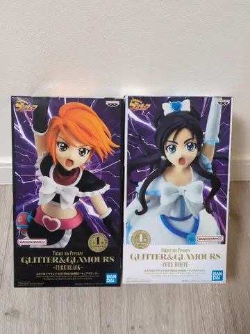 빛의 전사 프리큐어 큐어 화이트 큐어 블랙 피규어 2종 세트