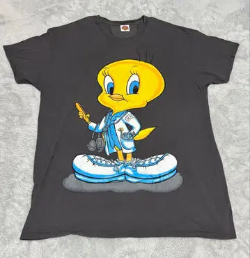 LOONEY TUNES TWEETY 남성용 여성용 티셔츠 구제 의류