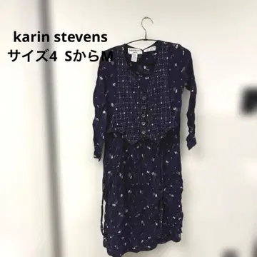 karin stevens 네이비 꽃무늬 원피스 사이즈 4 S부터 M