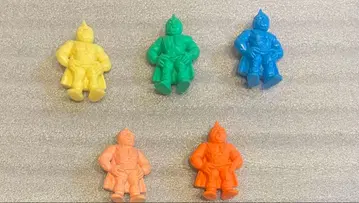 근육맨 지우개 5색 세트 당시 물건 쇼와 레트로