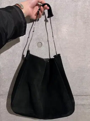 그린 스웨이드 숄더백