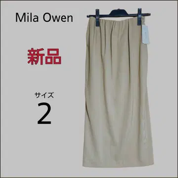 새상품 Mila Owen 스트레이트 롱 스커트 올리브 M