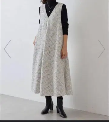 미사용 비어즐리 트위드 플레어 원피스 정가 25,300