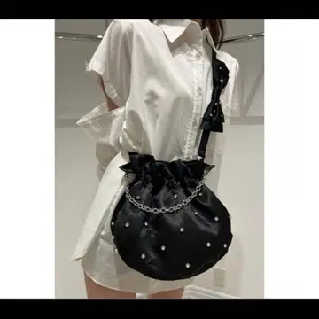 epine 에피누 2way 비쥬 새틴 숄더백 블랙