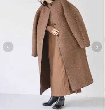 TODAYFUL 울 저지 코트 노카라 코트