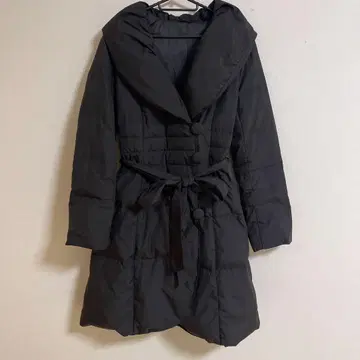 COMME CA ISM 블랙 롱 다운 자켓 다운 페더