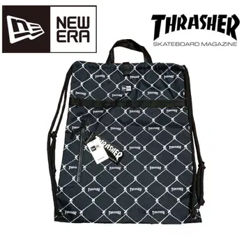 새상품 미사용 [ 뉴에라 x 트레셔 ] 콜라보 냅색/블랙 올 패턴