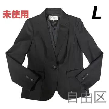 미사용 자유구 싱글 버튼 블랙 워셔블 울 테일러드 자켓 L 새상품급