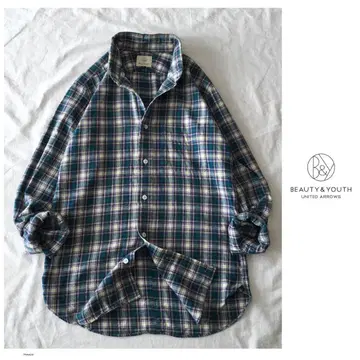 유나이티드 애로우즈 [ 세탁 가능 ] 배색 체크 셔츠 블라우스