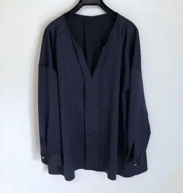 라운지 드레스 네이비 블라우스 셔츠