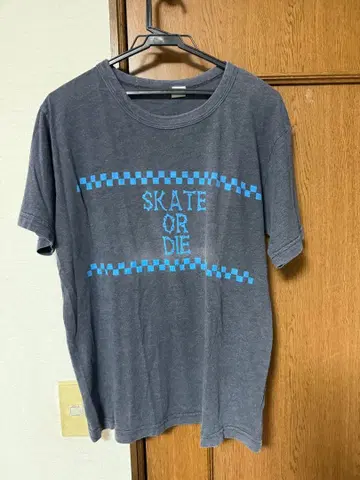 SKATE OR DIE T셔츠 그레이 구제 의류 usa제