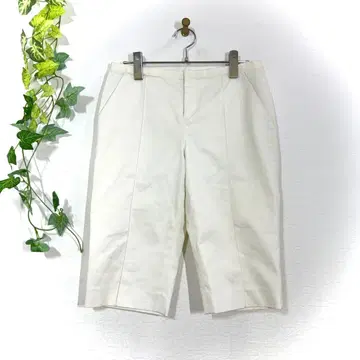 소니아 바이 소니아 리키엘 하프 크롭 팬츠 (M) 화이트 스트레치