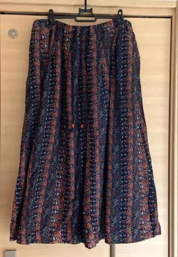 티티카카 무초 size 기모 기하학 패턴 프린트 롱 스커트