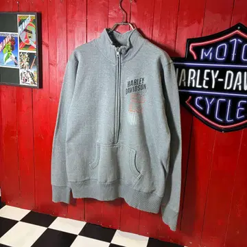Harley-Davidson / 하프 지퍼 맨투맨/할리