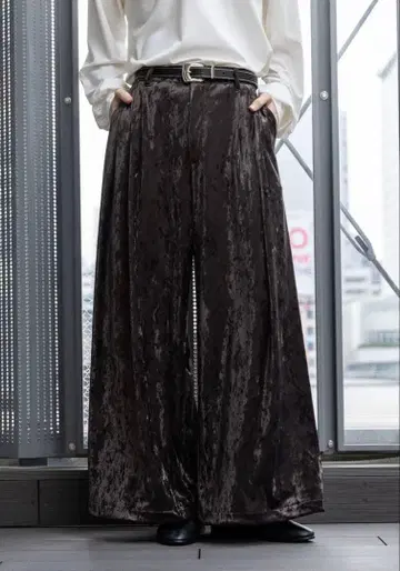 크러쉬 벨로아 볼륨 팬츠