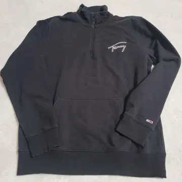 Tommy 하프 지퍼 트레이닝복 블랙 L