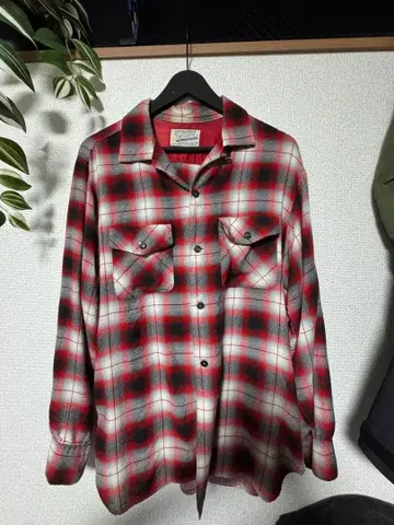 60s golden arrow 옴브레 체크 셔츠