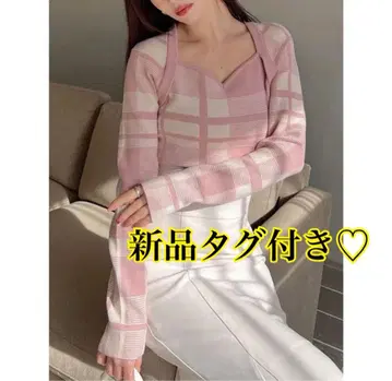 새상품! 리젝시 RESEXXY 래글런 니트탑 핑크