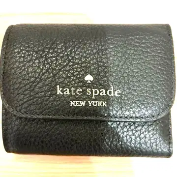 [ 미사용 새상품 ] kate spade 블랙 블랙 3단 폴더형 지갑