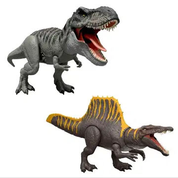 마텔 쥬라기 월드 빛나는 포효하는 T-렉스와 포효하는 스피노사우루스 2체