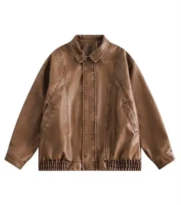 브라운 가죽 자켓 F 사이즈