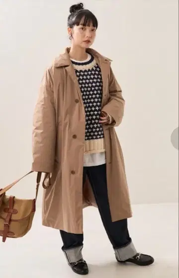 FREAK'S STORE 충전솜 스텐 칼라 롱 코트