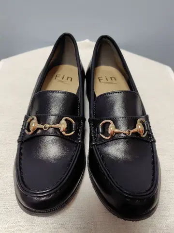 핀 비트 로퍼 블랙 23.5cm 여성용 가죽 신발