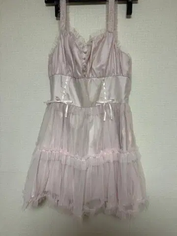 Pium 피 튤 프릴 점프수트 원피스