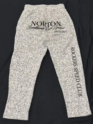 NORTON 멜란지 팬츠 멜란지 니트 스웨트 팬츠 속기모 노튼