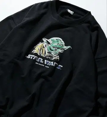 스타 워즈 요다 플로키 프린트 맨투맨