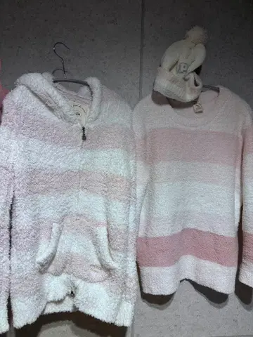 젤라또피케 룸웨어 후드티 니트 캡 플리스 3종 세트