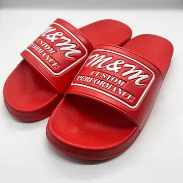 새상품 S/S M&M 엠보싱 로고 샌들 레드 28cm