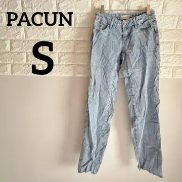 [ PACUN ] S 라이트 블루 데님 스트레이트 레그