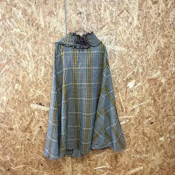 Bye Bye 롱 스커트 체크 허리밴딩 브라운 여성용 F