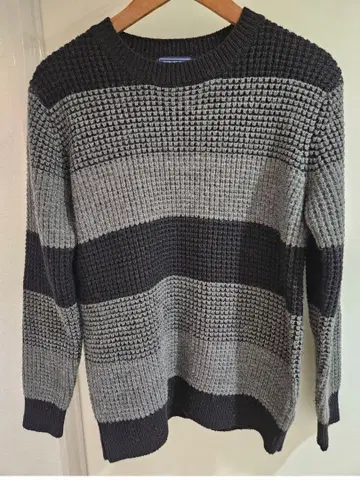 익명 배송 NANO UNIVERSE/보더/니트/그레이/블랙/M