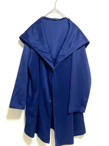 [ RUPUAU 루푸아 ] 네이비 큰 옷깃 후드 부착 코트 M~L