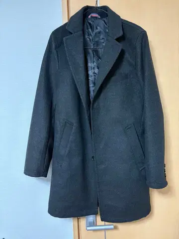 BEAMS HEART 다크 그레이 남성용 체스터 코트 S 사이즈