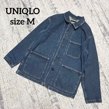 [유니클로] 데님 자켓 다크 네이비 M 커버올 311-456744 파랑