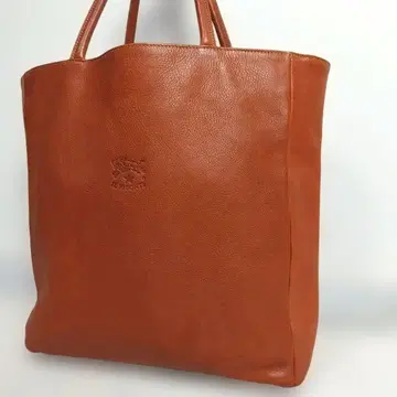 초레어 새상품급 IL BISONTE 일비종떼 토트백 천연 가죽 브라운